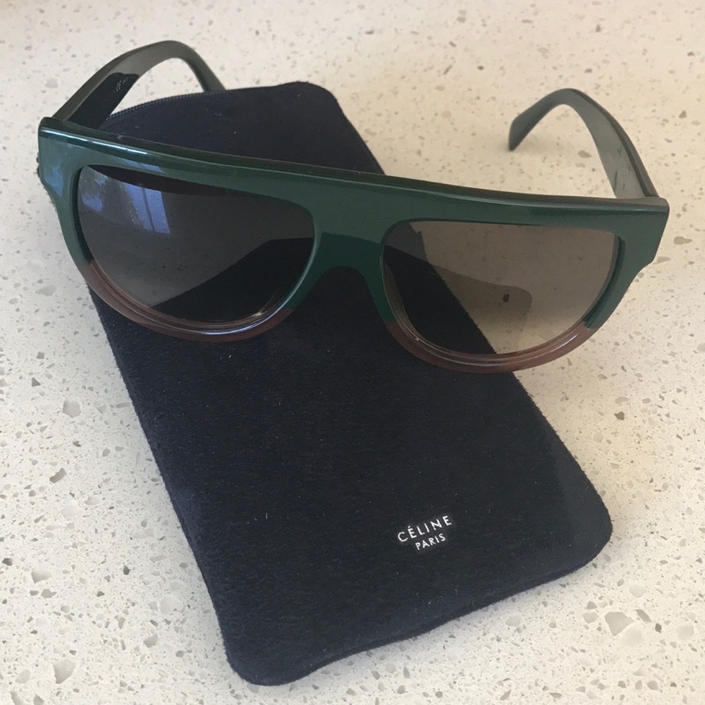 Celine 41026 green/eggplant sunglasses